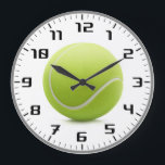 Grande Horloge Ronde Tennis time | Sport Cool Venin<br><div class="desc">Choose quality tennis wall clock. Makes a great venin for a tennis player or fan.</div>