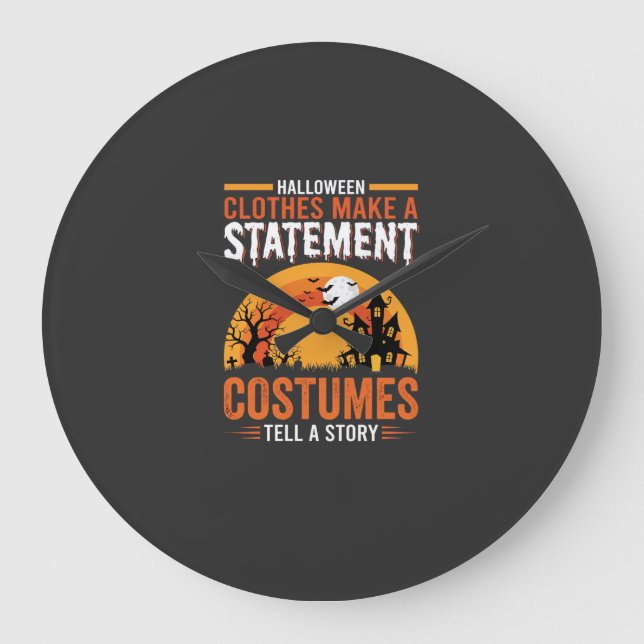 Grande Horloge Ronde Tenues de Halloween Déclaration Conception de Mais (Recto)