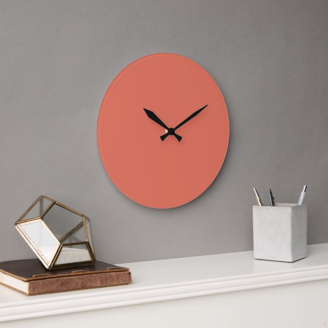 Grande Horloge Ronde Terre cuite (Bureau)
