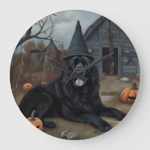 Grande Horloge Ronde Terre-Neuve Citrouille Halloween effroi