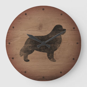 Grande Horloge Ronde Terre-Neuve Silhouette Rustique