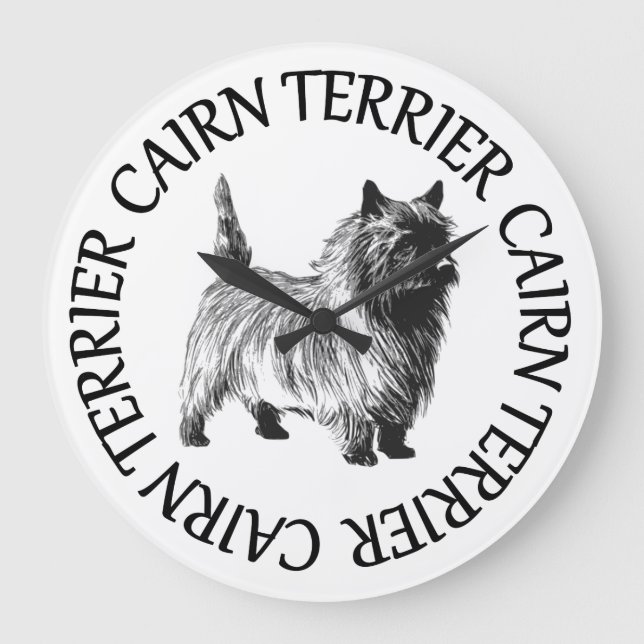 Grande Horloge Ronde terrier de cairn (Recto)