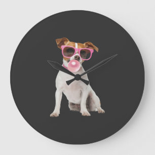 Grande Horloge Ronde Terrier Jack Russell