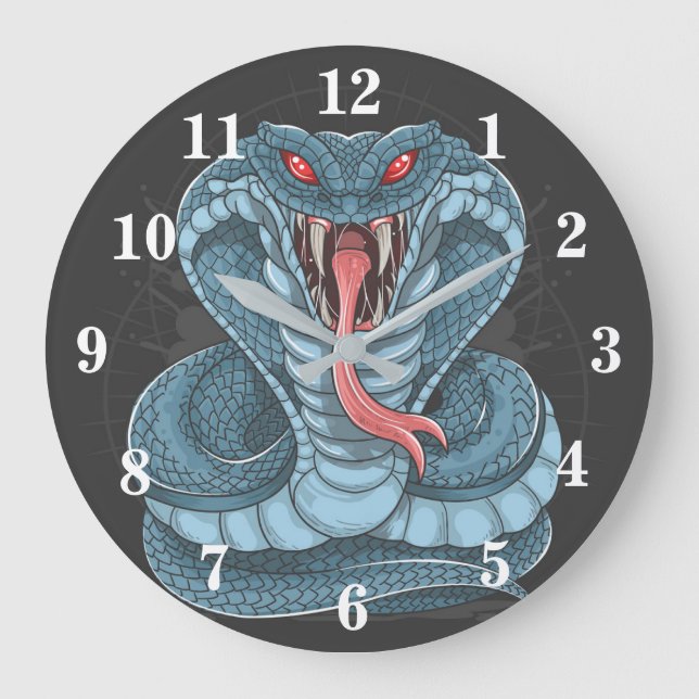 Grande Horloge Ronde Tête de cuivre King Cobra (Recto)