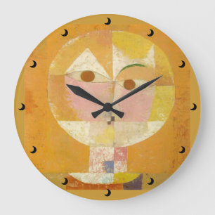 Grande Horloge Ronde Tête d'horloge sénile allante de l'homme dans 3