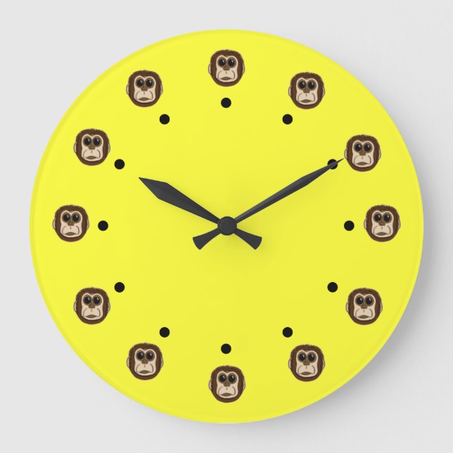 Grande Horloge Ronde Têtes de singe (Recto)