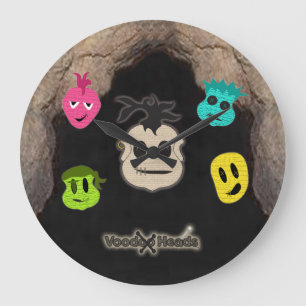 Grande Horloge Ronde Têtes vaudou ~ Grotte