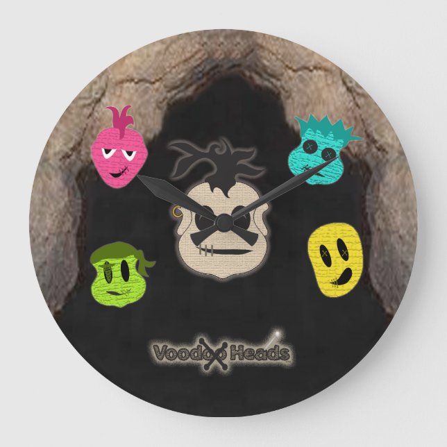 Grande Horloge Ronde Têtes vaudou ~ Grotte (Recto)