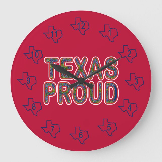 Grande Horloge Ronde Texas Fier Bluebonnet (Recto)