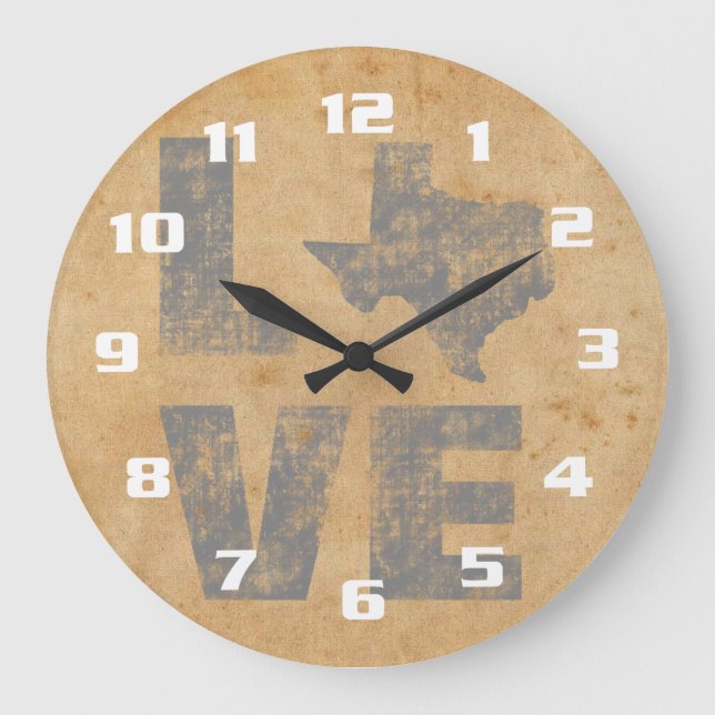 Grande Horloge Ronde Texas rustique (Recto)