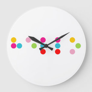 Grande Horloge Ronde Texte sans visibilité braille de lettres