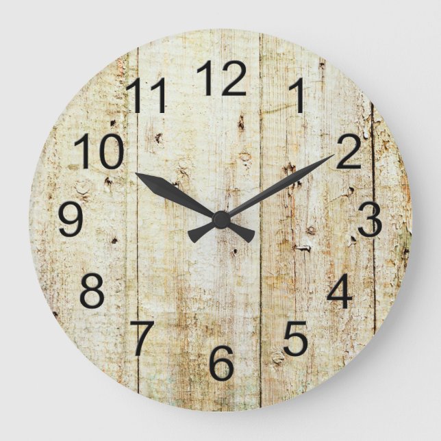 Grande Horloge Ronde Texture de Rustic (Recto)