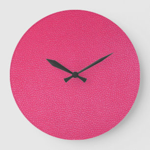 Grande Horloge Ronde Texture De Tissu Rose De Luxe.
