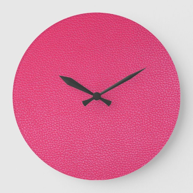 Grande Horloge Ronde Texture De Tissu Rose De Luxe. (Recto)