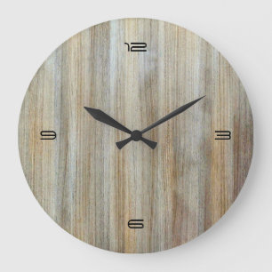 Grande Horloge Ronde Texture en bois #2 de grain