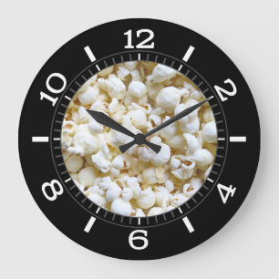 Grande Horloge Ronde Texture Popcorn Photographie Cadran sur un