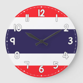 Grande Horloge Ronde Thailand Flag Wall Clock – Wall Clocks for Kitchen
