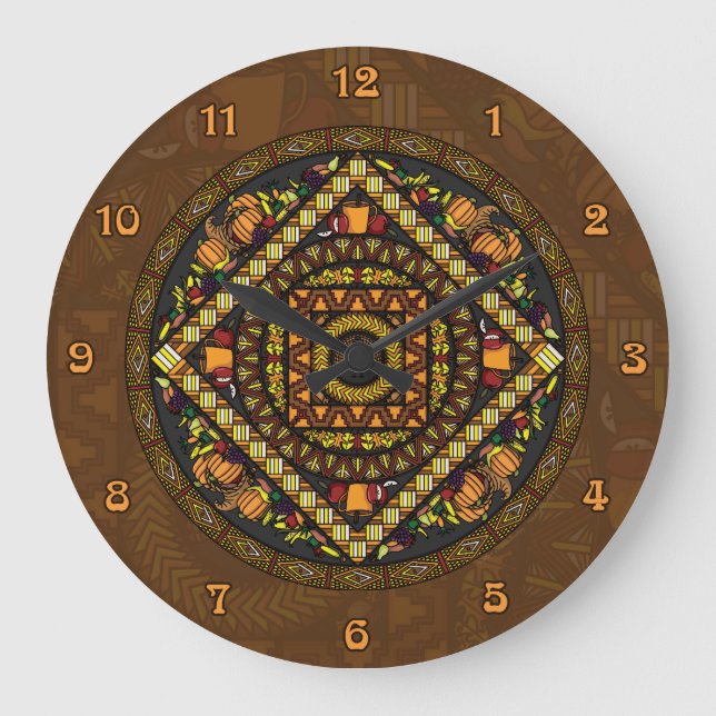 Grande Horloge Ronde Thanksgiving Icons Clock (Recto)