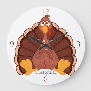 Grande Horloge Ronde Thanksgiving Turkey Thunder Cove