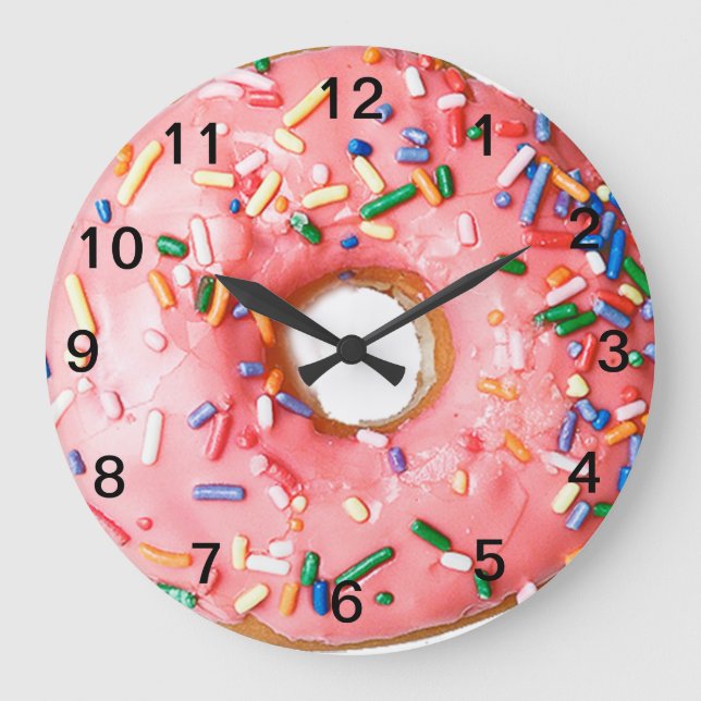 GRANDE HORLOGE RONDE THE BIG PINK DONUT FUN CLOCK (Recto)