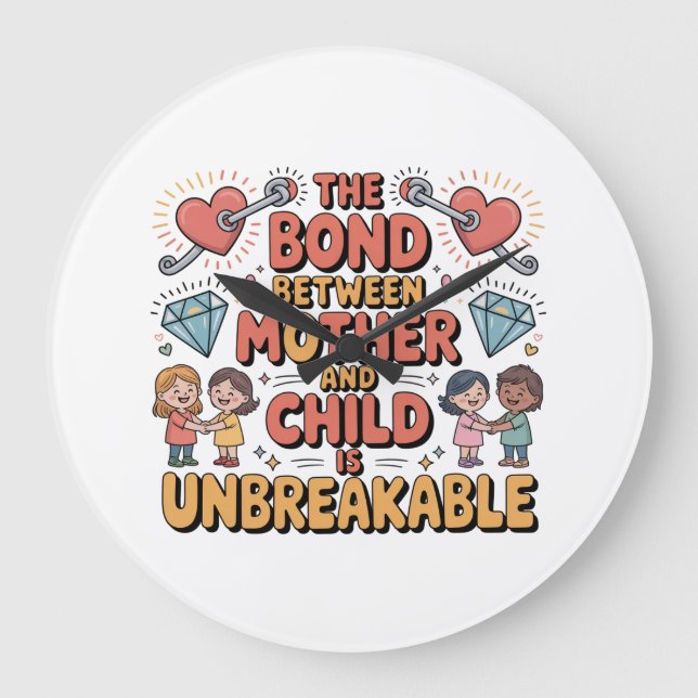 Grande Horloge Ronde The Bond Between Mother And Child Is Unbreakable (Recto)