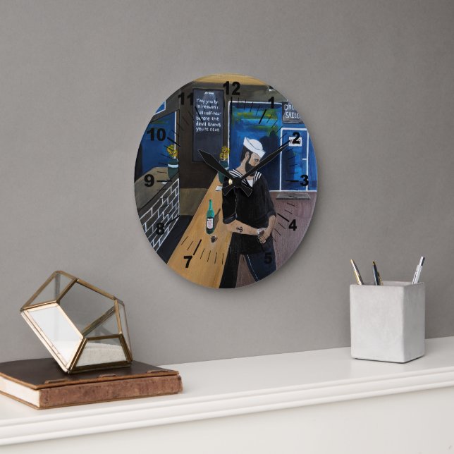 Grande Horloge Ronde The Drunken Sailor Painting by Alfred Fox (Bureau)