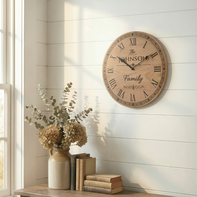 Grande Horloge Ronde The Family JOHNSON Wall Clock (Créateur téléchargé)