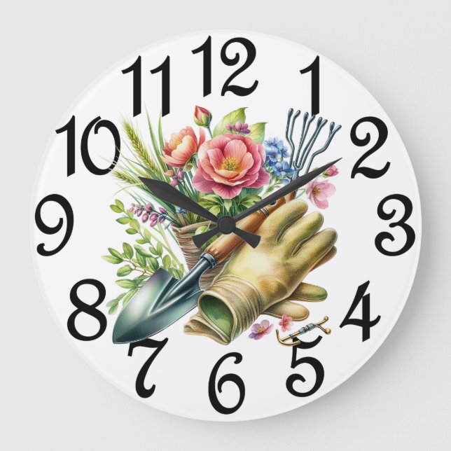 Grande Horloge Ronde The Flower Garden Large Clock (Recto)