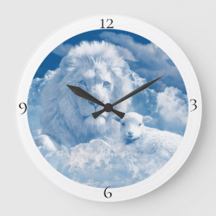 Grande Horloge Ronde The Lion And The Lamb Wall Clock