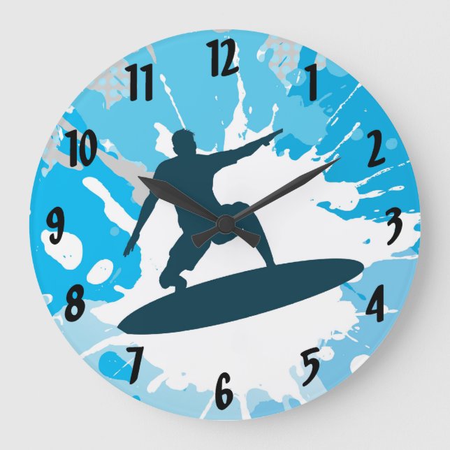 Grande Horloge Ronde The Surfing Wall Clock (Recto)