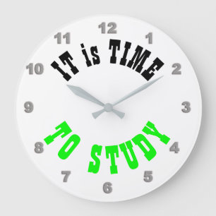 Grande Horloge Ronde The Time to Study Wall Clock