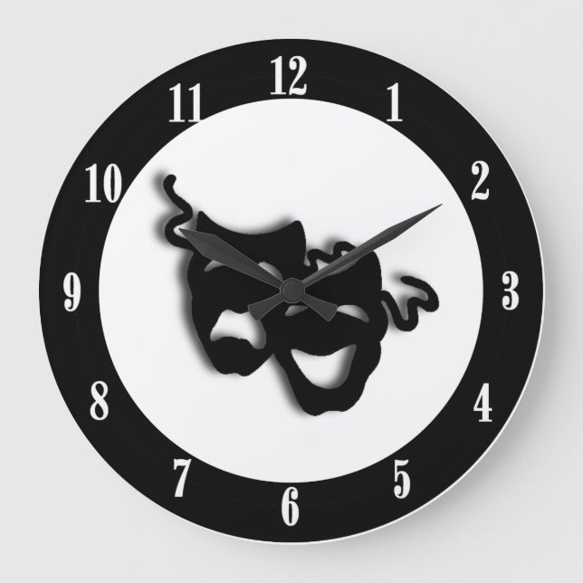 Grande Horloge Ronde Théâtre unique de comédie et de Tragedy (Recto)