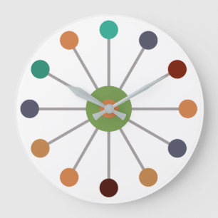 Grande Horloge Ronde Thème atomique du milieu du siècle