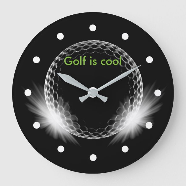 Grande Horloge Ronde Thème de golf cool (Recto)