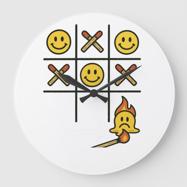 Grande Horloge Ronde Tic Tac Toe (Recto)