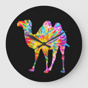 GRANDE HORLOGE RONDE TIE DYE CAMEL