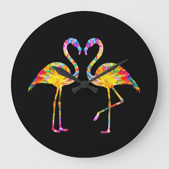 GRANDE HORLOGE RONDE TIE DYE FLAMINGO (Recto)