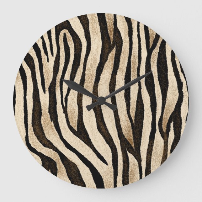 Grande Horloge Ronde Tiger Peau Texture sans joint (Recto)