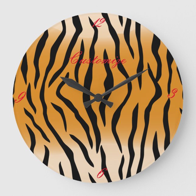 Grande Horloge Ronde Tiger Stripes Motif Thunder_Cove (Recto)