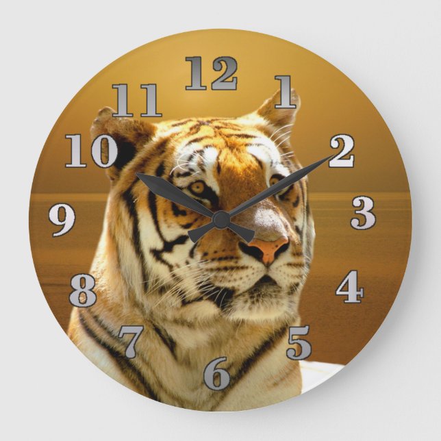 Grande Horloge Ronde Tigre d'or (Recto)