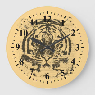Grande Horloge Ronde Tigre Face