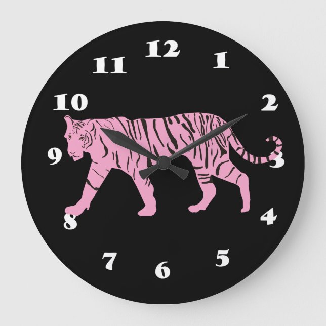 Grande Horloge Ronde Tigre rose (Recto)