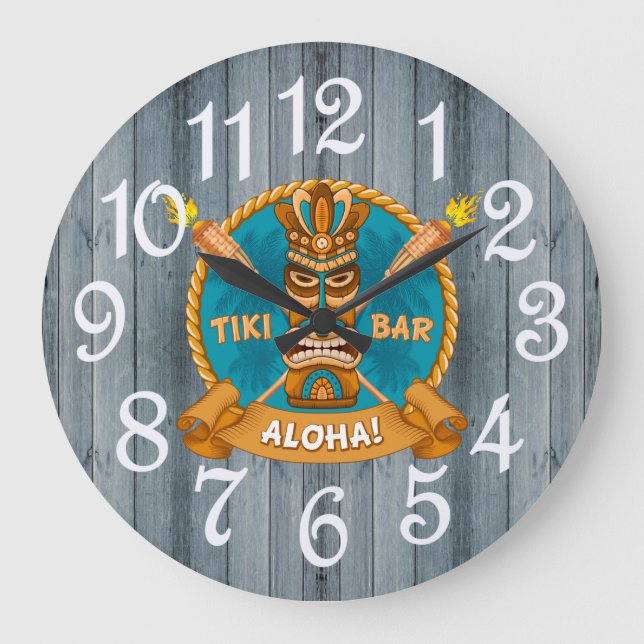 Grande Horloge Ronde Tiki Bar Aloha (Recto)