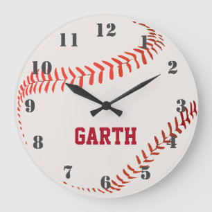 Grande Horloge Ronde Time For Baseball Large Clock
