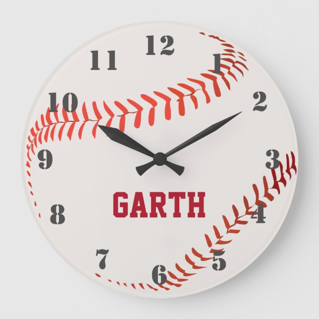 Grande Horloge Ronde Time For Baseball Large Clock (Recto)