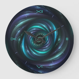 Grande Horloge Ronde Time Warp Digital Art Wall Clock