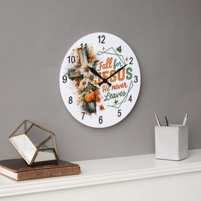 Grande Horloge Ronde Tombe Pour Jésus... (Bureau)