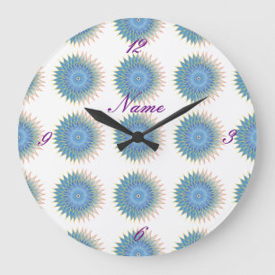 Grande Horloge Ronde Tonnerre de Mandala Lotus Blossom