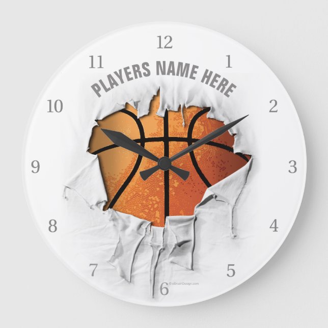 Grande Horloge Ronde Torn Basketball (Recto)