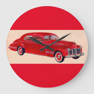 Grande Horloge Ronde torpille rouge de Pontiac